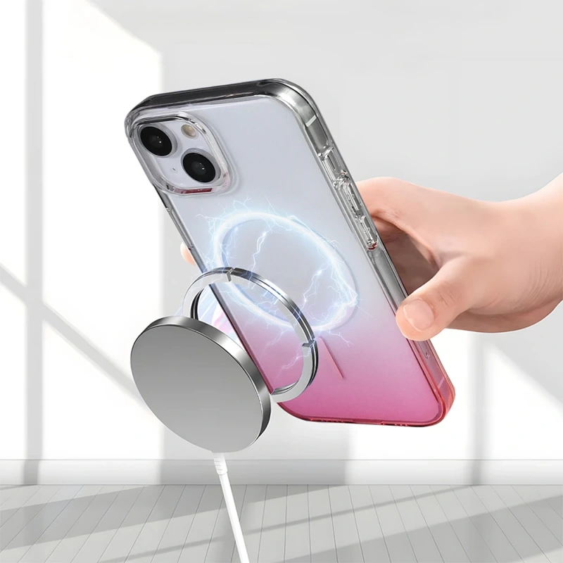 Apple iPhone 14 Kılıf M-Safe Şarj Özellikli Zore Septik Silikon Kapak