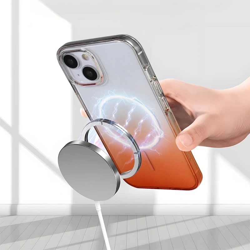 Apple iPhone 14 Kılıf M-Safe Şarj Özellikli Zore Septik Silikon Kapak