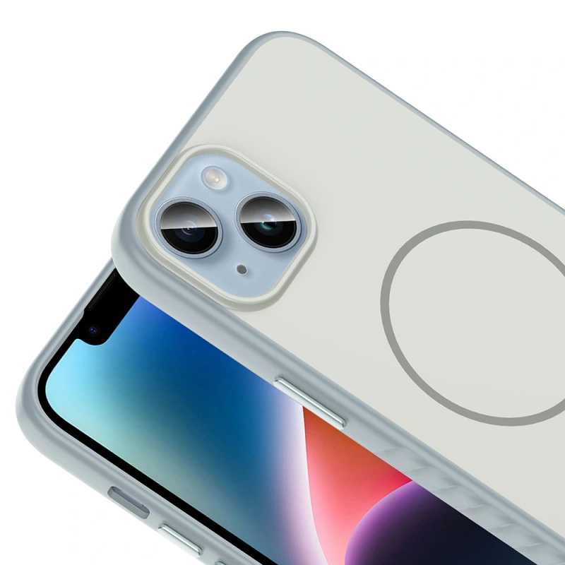 Apple iPhone 14 Kılıf M-safe Şarj Özellikli Zore Tea Kapak