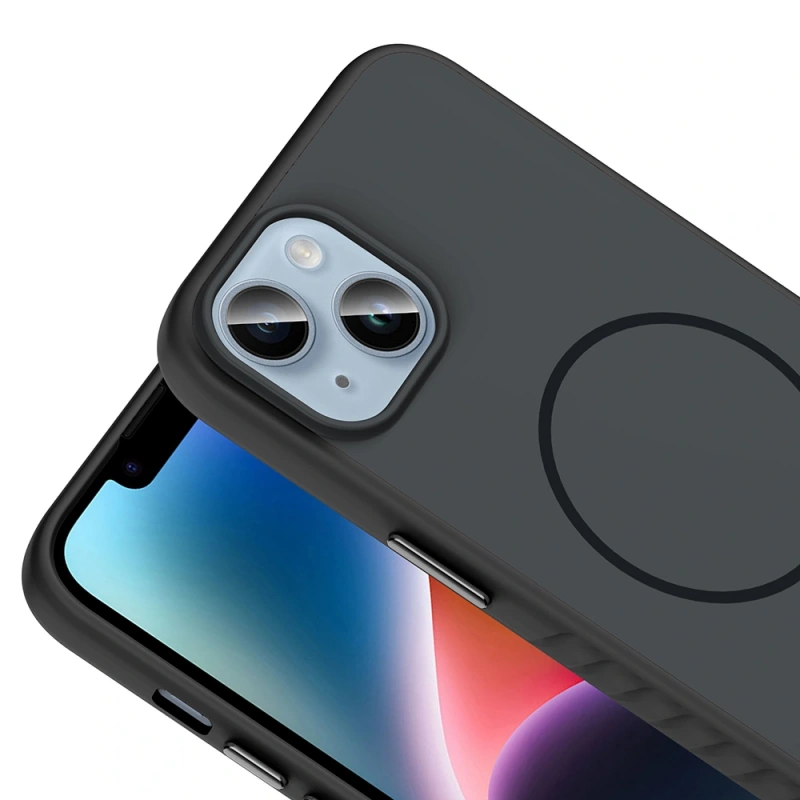 Apple iPhone 14 Kılıf M-safe Şarj Özellikli Zore Tea Kapak