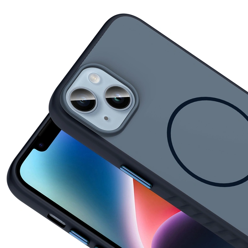 Apple iPhone 14 Kılıf M-safe Şarj Özellikli Zore Tea Kapak
