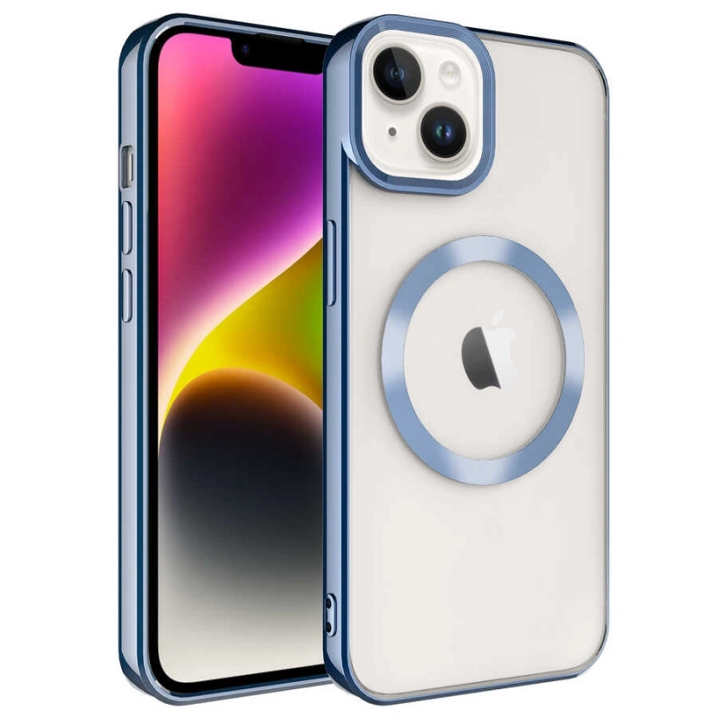 Apple iPhone 14 Kılıf M-safe Wireless Şarj Özellikli Zore Setro Silikon
