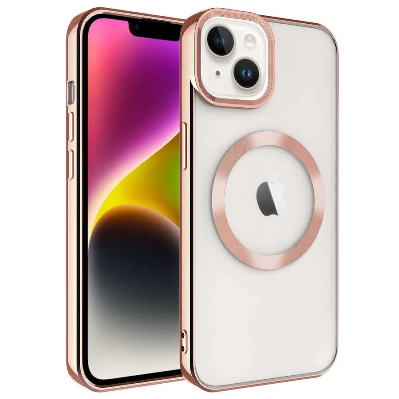 Apple iPhone 14 Kılıf M-safe Wireless Şarj Özellikli Zore Setro Silikon
