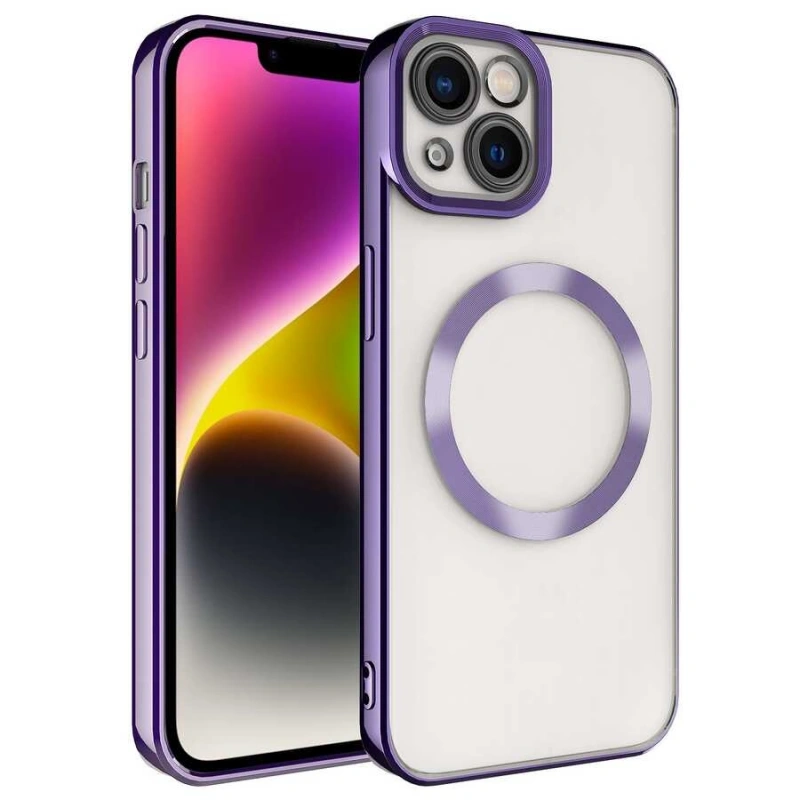 Apple iPhone 14 Kılıf M-safe Wireless Şarj Özellikli Zore Setro Silikon