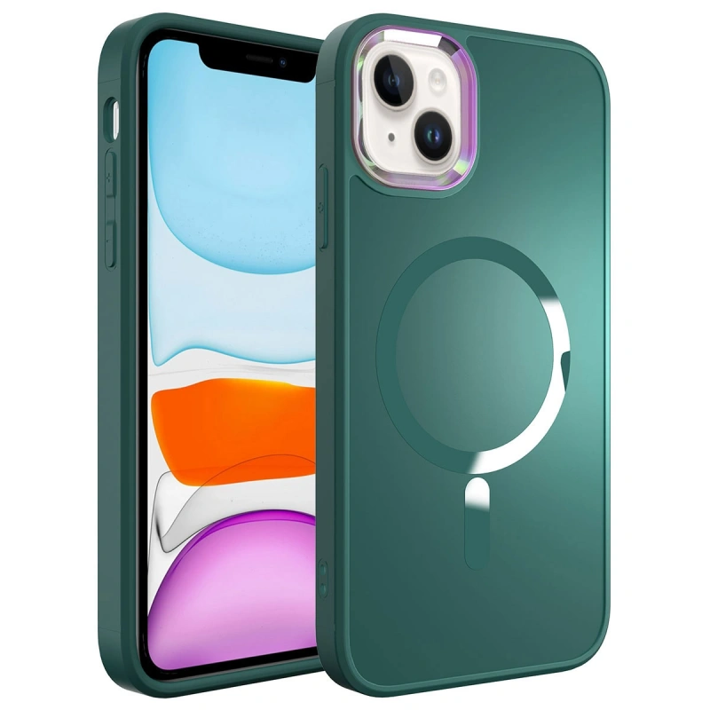 Apple iPhone 14 Kılıf M-safe Wireless Şarj Özellikli Zore Stil Kapak