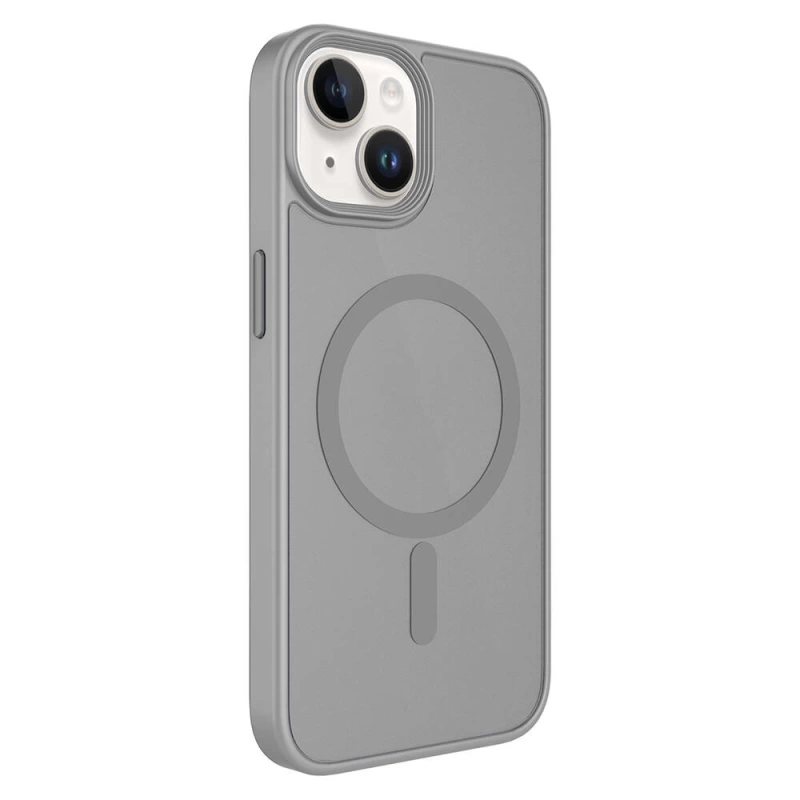 Apple iPhone 14 Kılıf Mat Arka Yüzey Wireless Şarj Özellikli Zore Flet M-safe Kapak