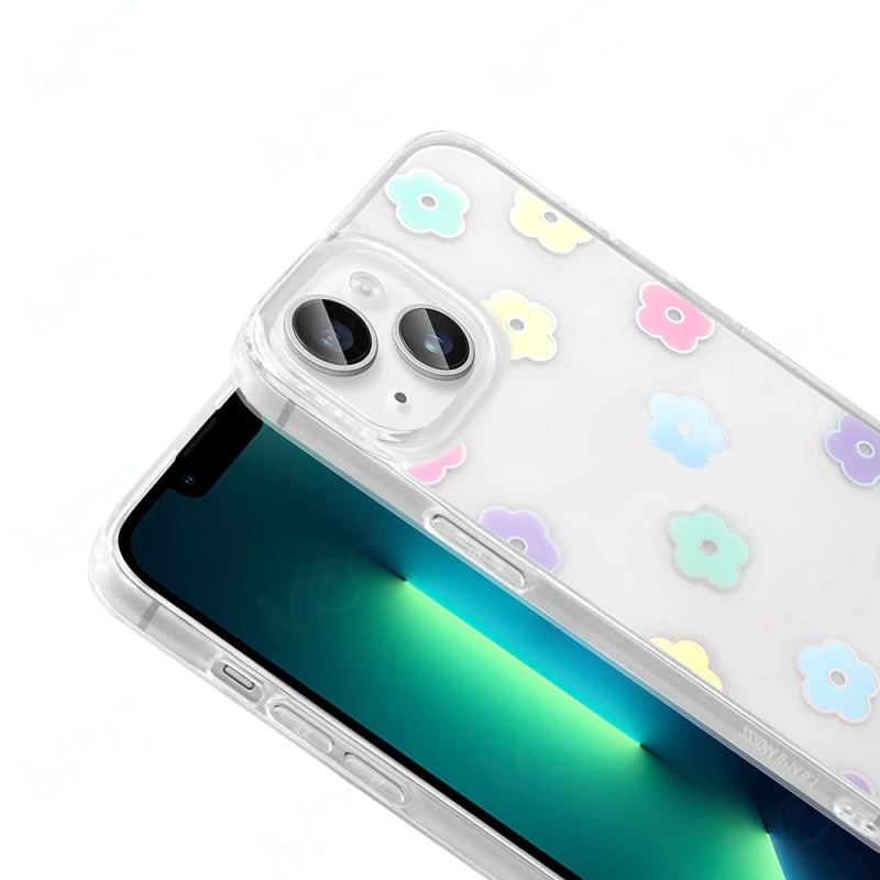 Apple iPhone 14 Kılıf Şeffaf Figürlü Zore Folk Sert Kapak