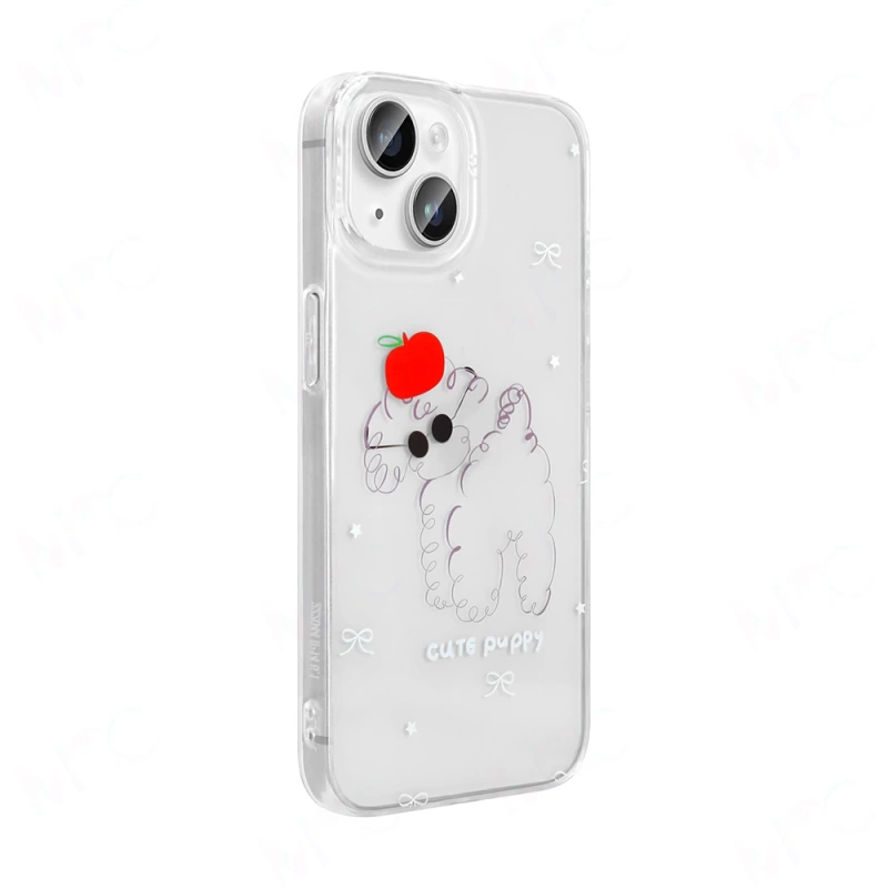 Apple iPhone 14 Kılıf Şeffaf Figürlü Zore Folk Sert Kapak