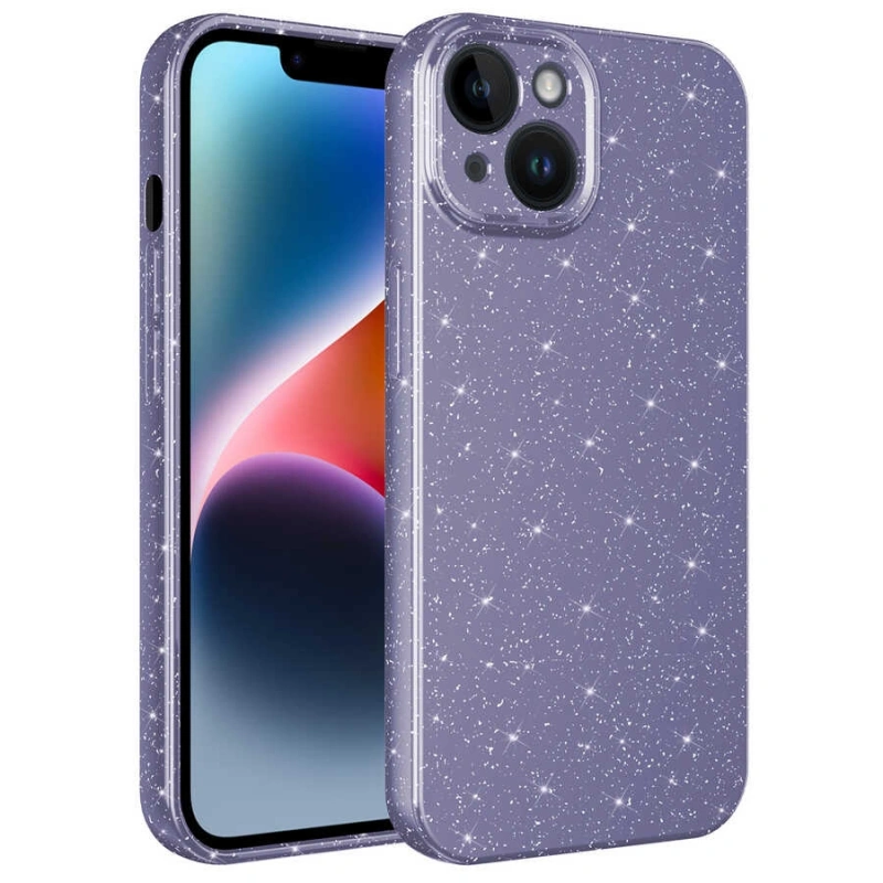 Apple iPhone 14 Plus Kılıf Kamera Korumalı Simli Lüks Zore Koton Kapak