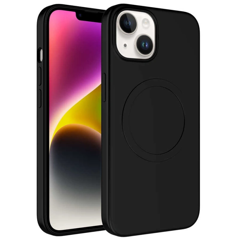 Apple iPhone 14 Plus Kılıf M-safe Wireless Şarj Özellikli Pastel Renk Silikon Zore Plas Kapak