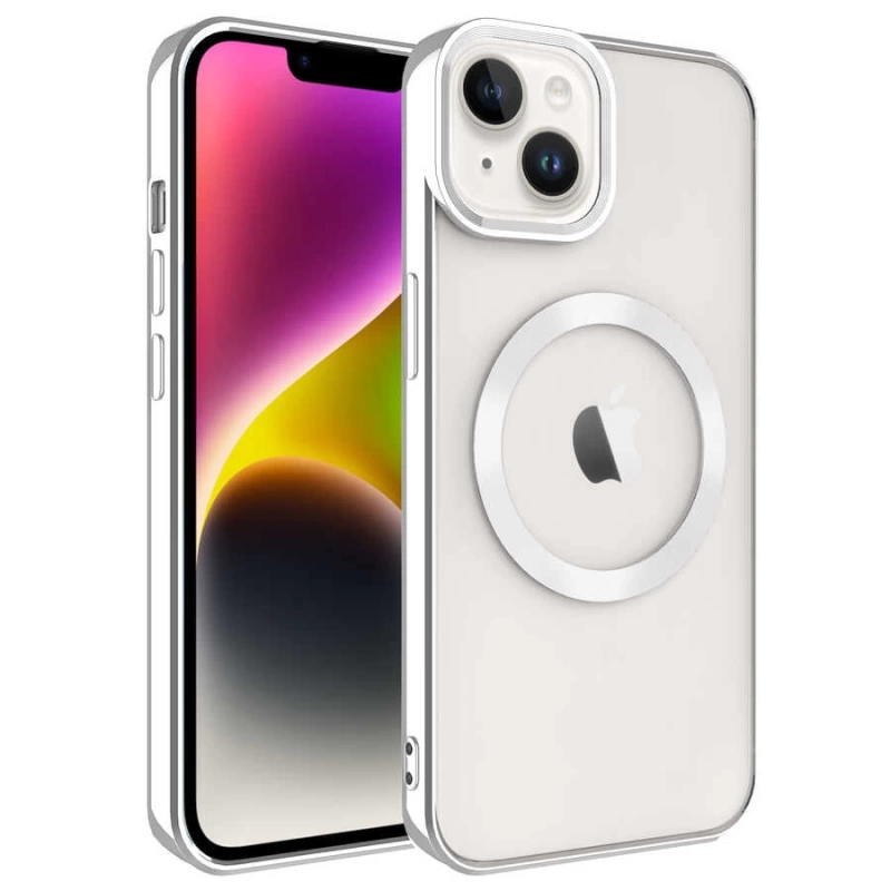 Apple iPhone 14 Plus Kılıf M-safe Wireless Şarj Özellikli Zore Setro Silikon