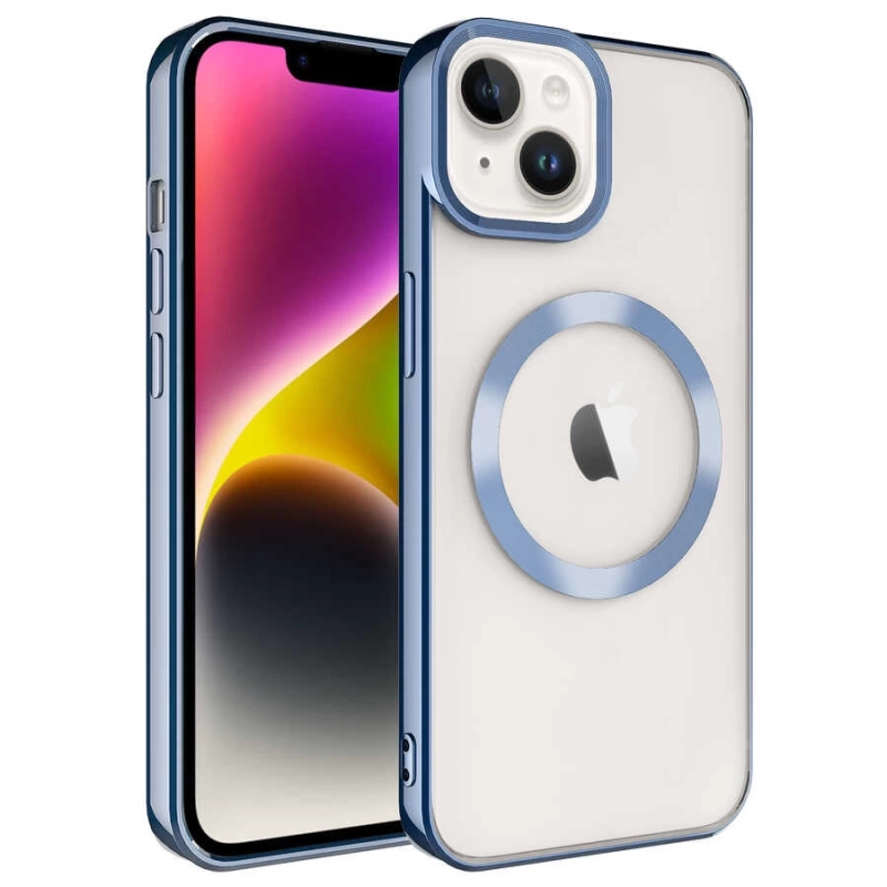 Apple iPhone 14 Plus Kılıf M-safe Wireless Şarj Özellikli Zore Setro Silikon