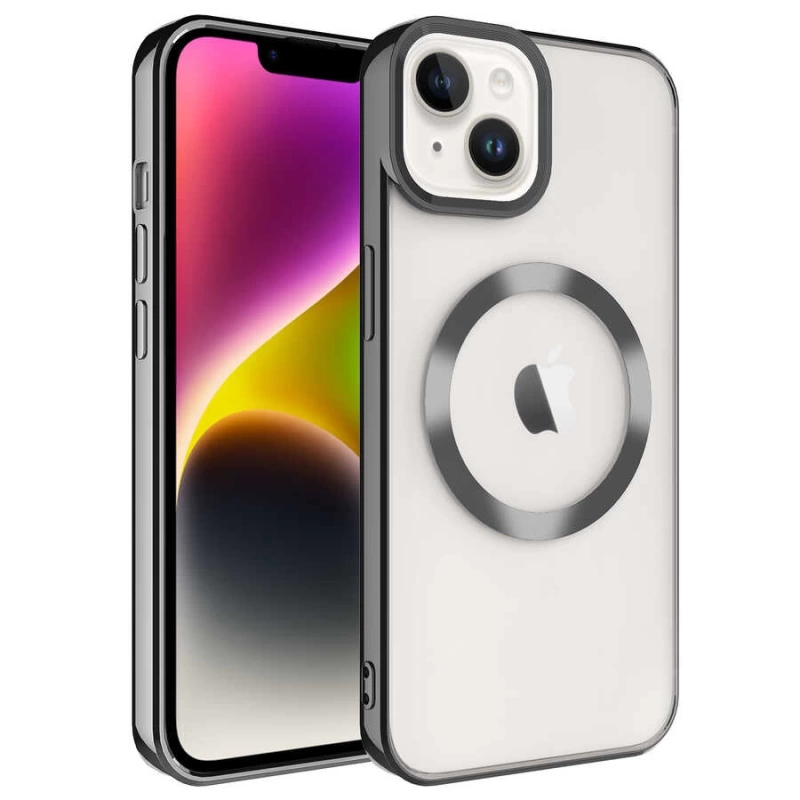 Apple iPhone 14 Plus Kılıf M-safe Wireless Şarj Özellikli Zore Setro Silikon