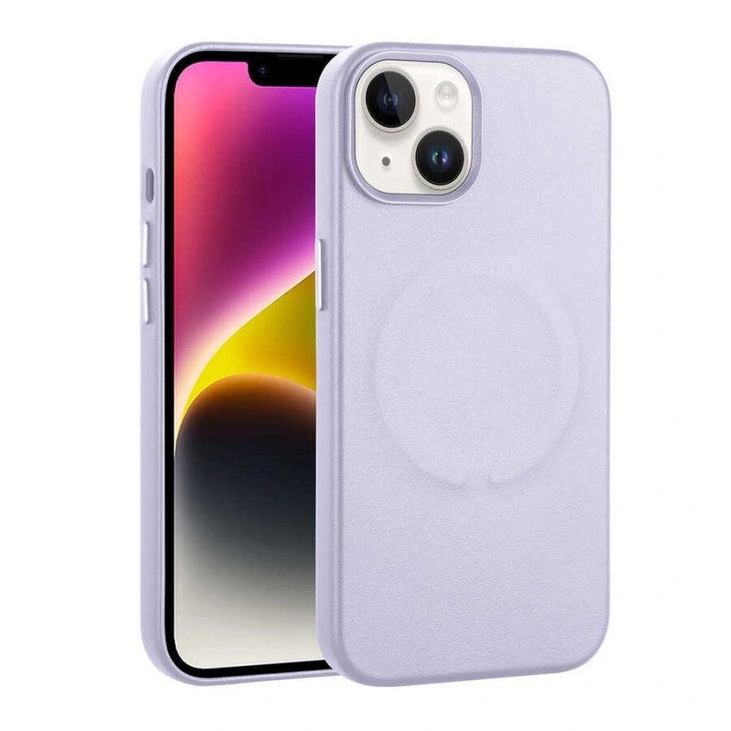 Apple iPhone 14 Plus Kılıf PU Deri M-safe Wireless Şarj Özellikli Zore Derix Kapak