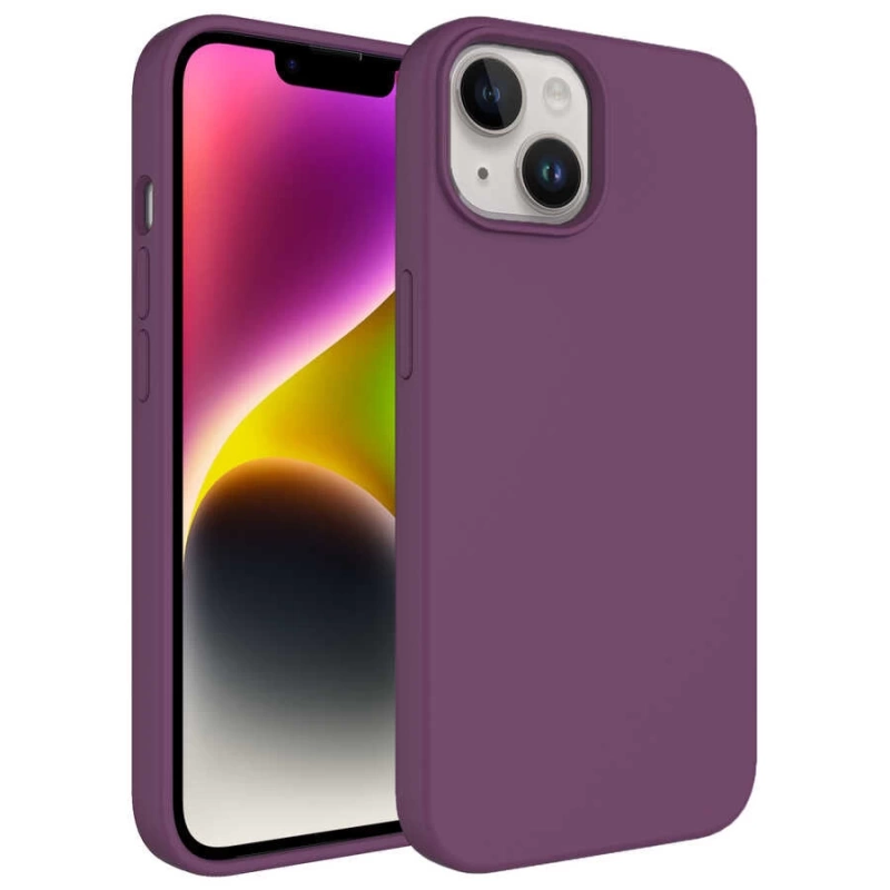 Apple iPhone 14 Plus Kılıf Sıvı Teknolojili Silinebilir Sert Zore Kivi Kapak