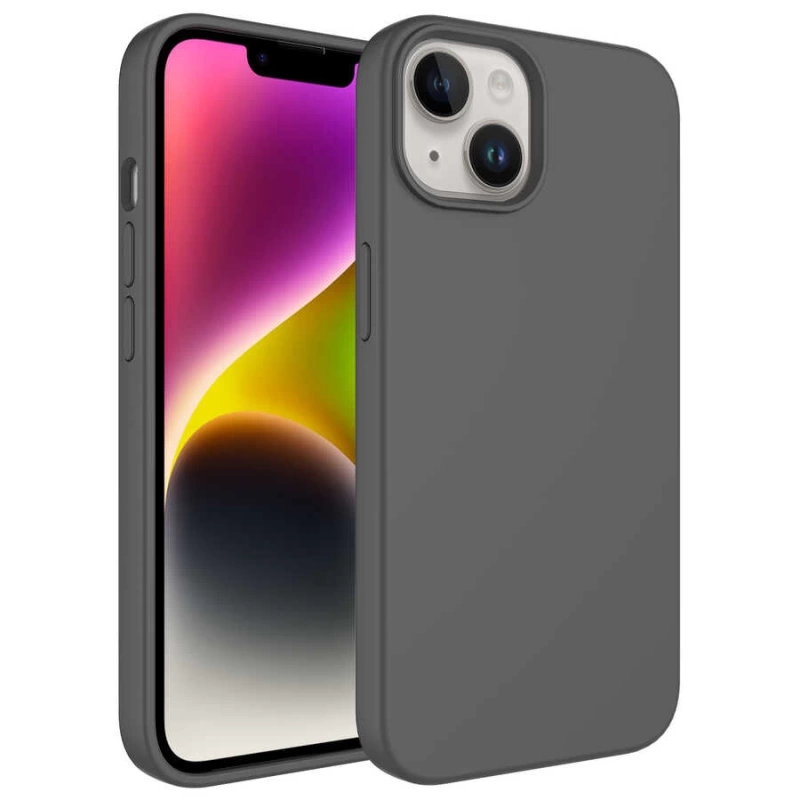 Apple iPhone 14 Plus Kılıf Sıvı Teknolojili Silinebilir Sert Zore Kivi Kapak