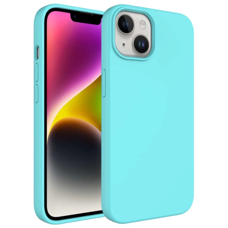 Apple iPhone 14 Plus Kılıf Sıvı Teknolojili Silinebilir Sert Zore Kivi Kapak