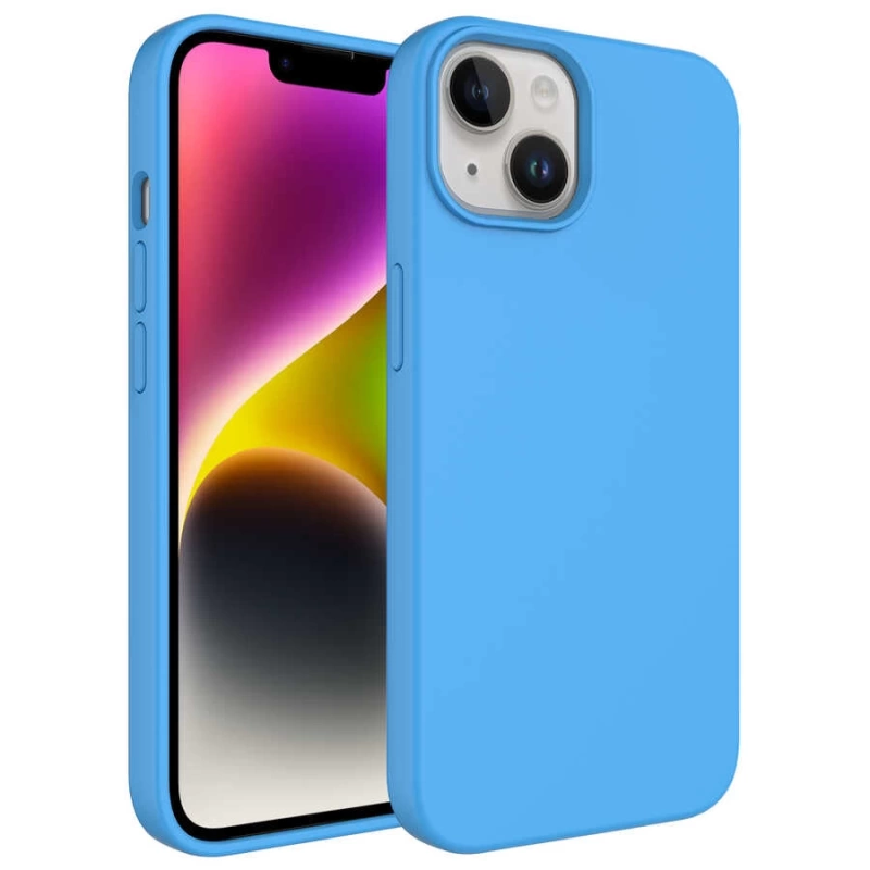 Apple iPhone 14 Plus Kılıf Sıvı Teknolojili Silinebilir Sert Zore Kivi Kapak