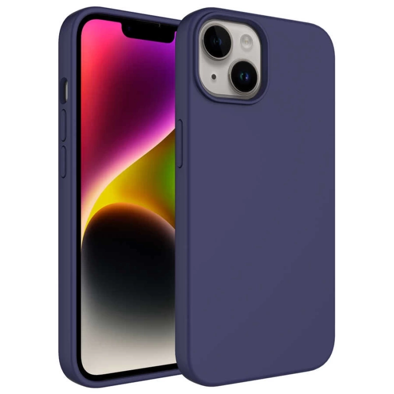 Apple iPhone 14 Plus Kılıf Sıvı Teknolojili Silinebilir Sert Zore Kivi Kapak
