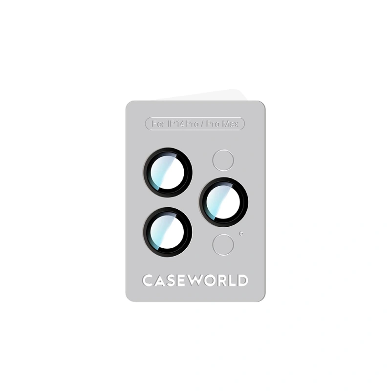 Apple iPhone 14 Pro CaseWorld Alloy Serisi Oleofobik Anti Reflective Kamera Lens Koruyucu