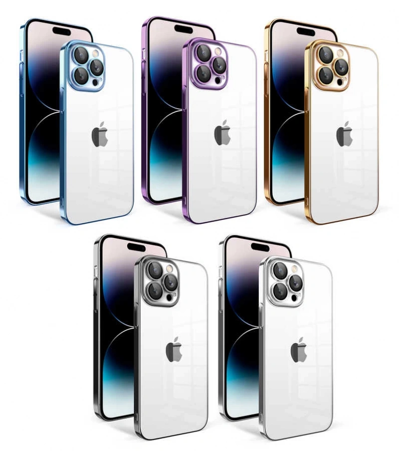 Apple iPhone 14 Pro Kılıf Kamera Korumalı Renkli Çerçeveli Zore Garaj Kapak