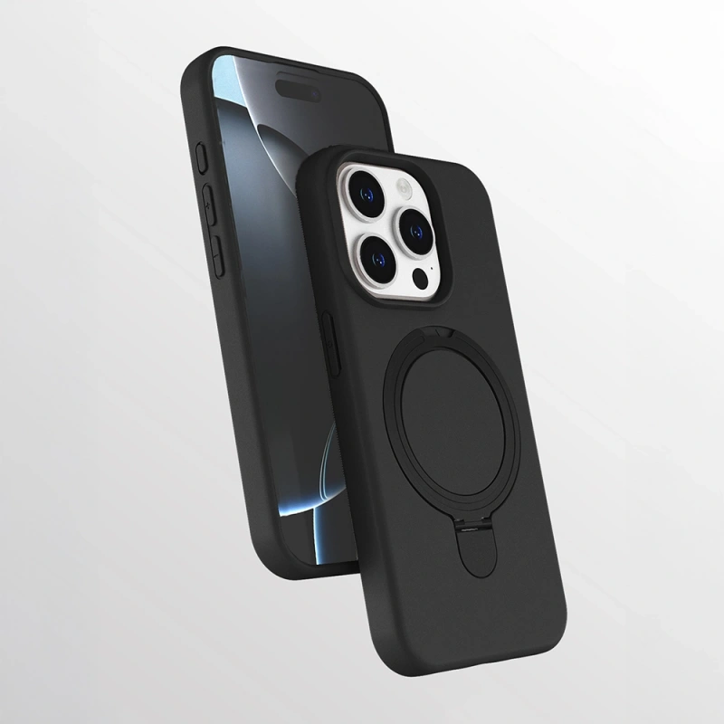 Apple iPhone 14 Pro Kılıf M-safe Şarj Özellikli Standlı Zore Samara Kapak