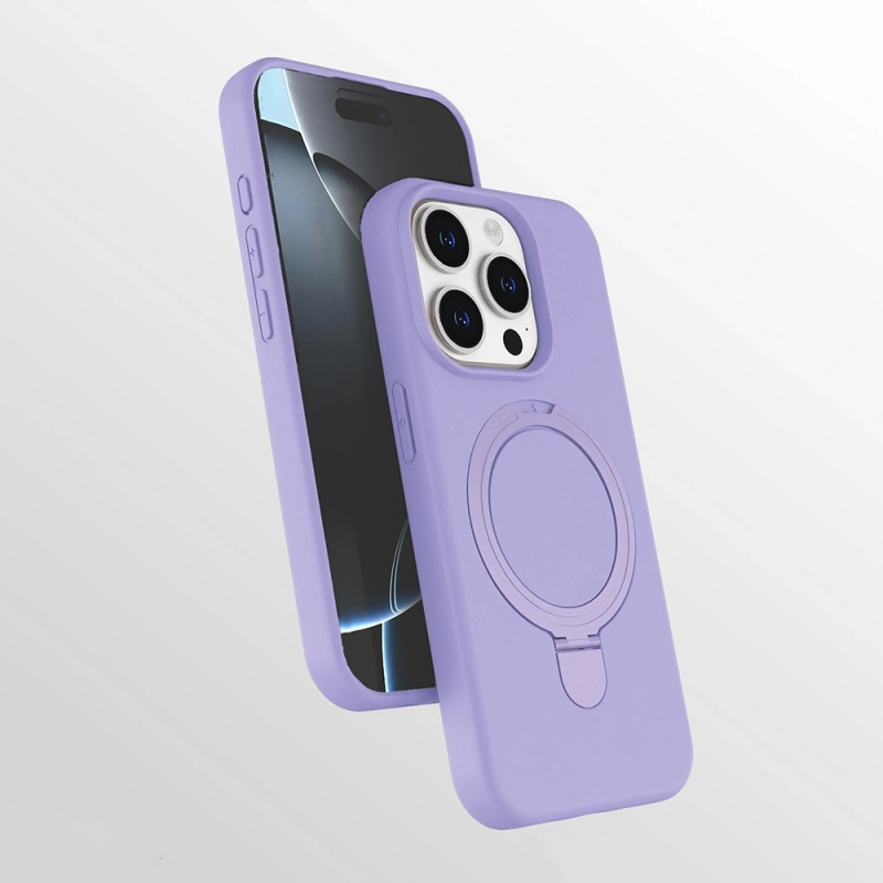 Apple iPhone 14 Pro Kılıf M-safe Şarj Özellikli Standlı Zore Samara Kapak