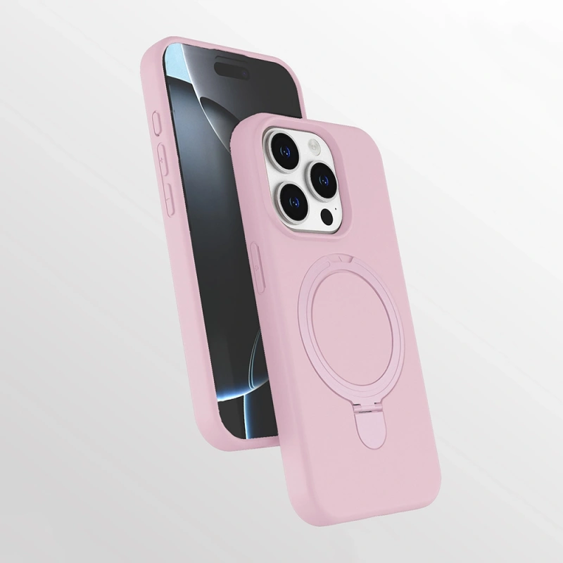 Apple iPhone 14 Pro Kılıf M-safe Şarj Özellikli Standlı Zore Samara Kapak