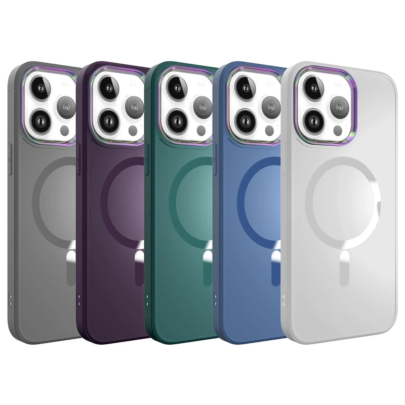 Apple iPhone 14 Pro Kılıf M-safe Wireless Şarj Özellikli Zore Stil Kapak