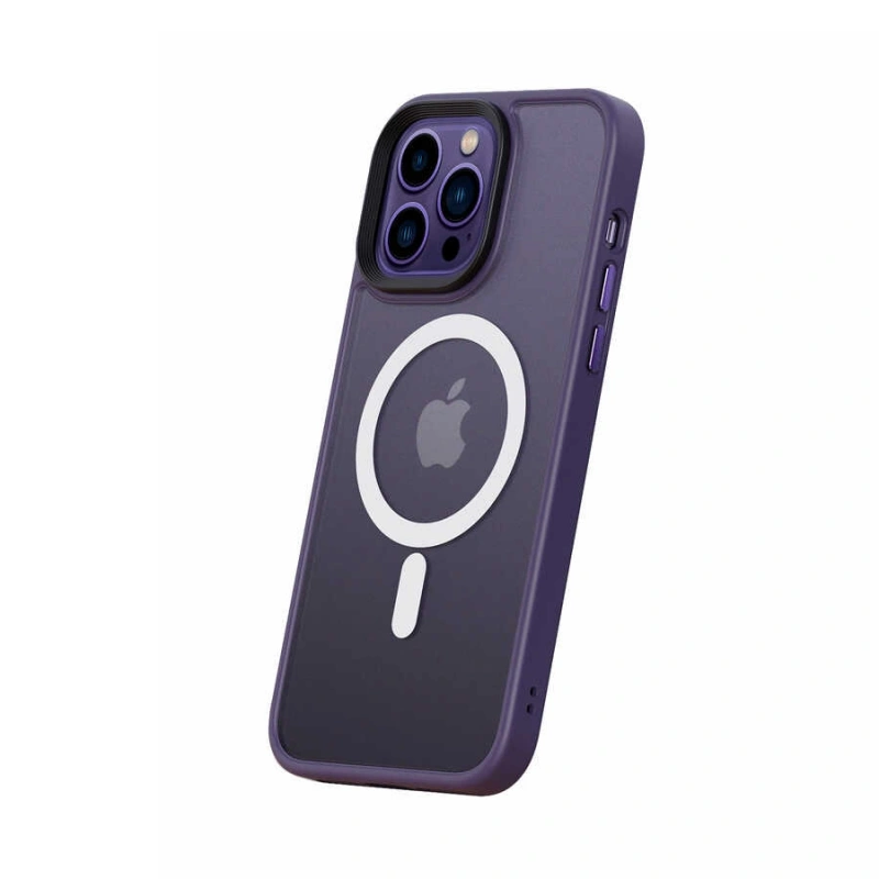Apple iPhone 14 Pro Kılıf Wireless Şarj Özellikli Zore Hibrit M-safe Kapak
