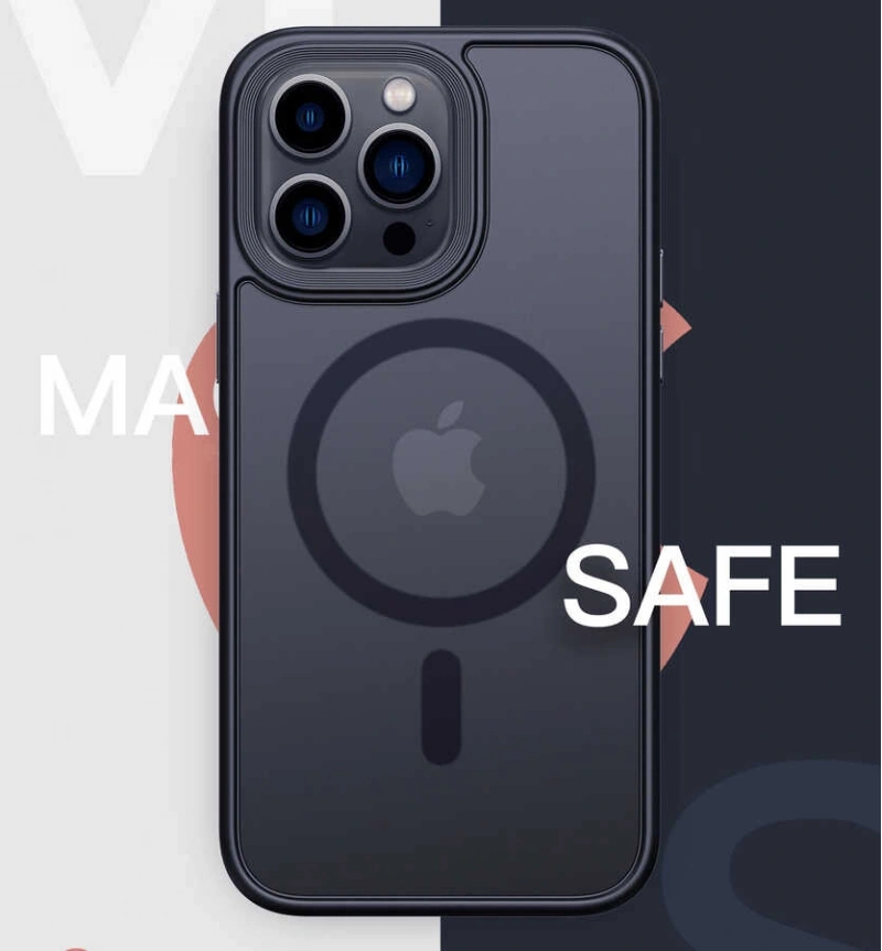 Apple iPhone 14 Pro Kılıf Wireless Şarj Özellikli Zore Hibrit M-safe Kapak