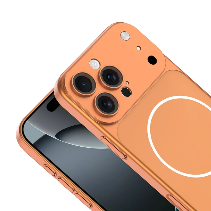 Apple iPhone 14 Pro Kılıf Zore M-Safe Şarj Özellikli Kamera Korumalı Spark Kapak