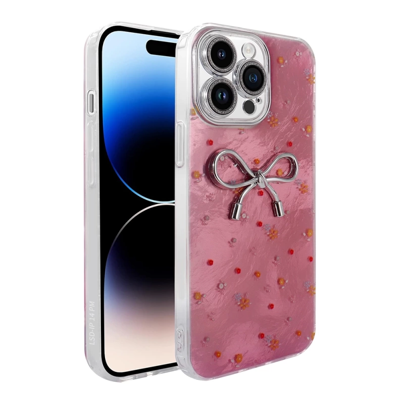 Apple iPhone 14 Pro Max Kılıf Kamera Korumalı Figürlü Zore Ponti Silikon Kapak