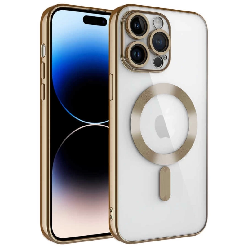 Apple iPhone 14 Pro Max Kılıf Kamera Korumalı M-safe Wireless Şarj Özellikli Zore Demre Kapak