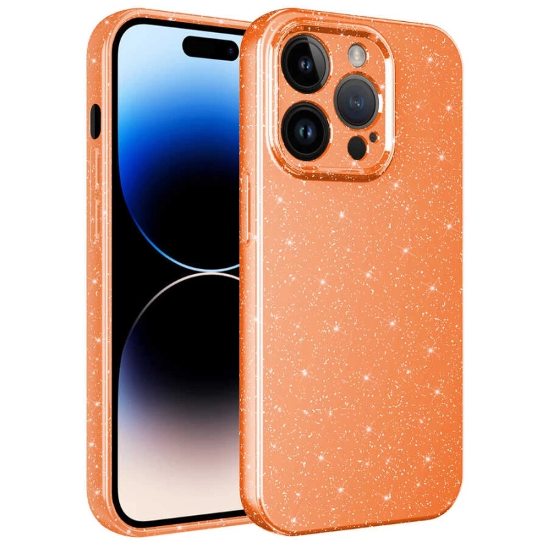 Apple iPhone 14 Pro Max Kılıf Kamera Korumalı Simli Lüks Zore Koton Kapak