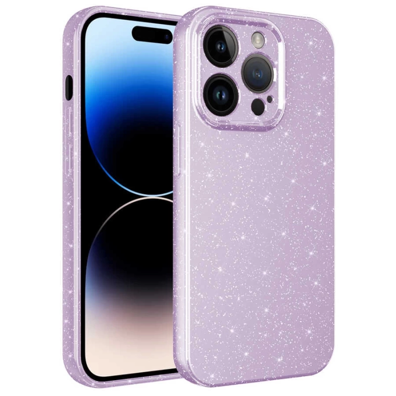 Apple iPhone 14 Pro Max Kılıf Kamera Korumalı Simli Lüks Zore Koton Kapak