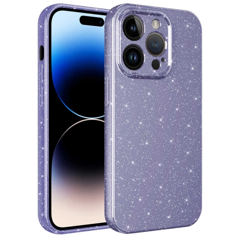 Apple iPhone 14 Pro Max Kılıf Kamera Korumalı Simli Lüks Zore Koton Kapak