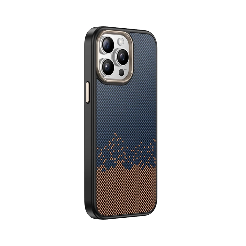 Apple iPhone 14 Pro Max Kılıf M-safe Şarj Özellikli Karbon Fiber Görünümlü Zore Antina Kapak