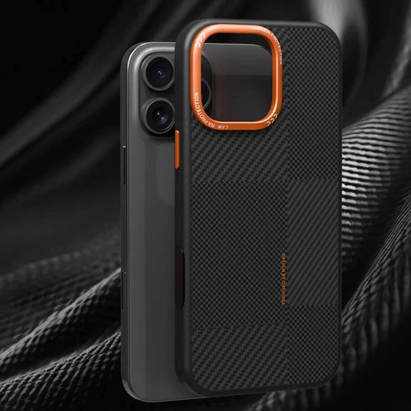 Apple iPhone 14 Pro Max Kılıf M-safe Şarj Özellikli Karbon Fiber Görünümlü Zore Kamp Kapak