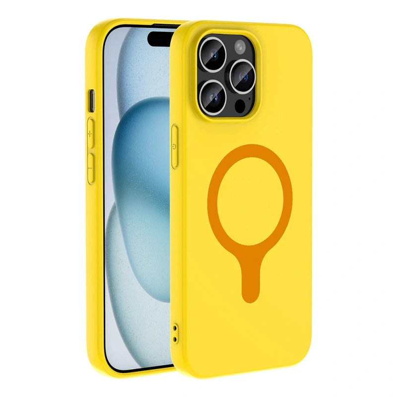 Apple iPhone 14 Pro Max Kılıf M-Safe Şarj Özellikli Zore Aris Silikon Kapak