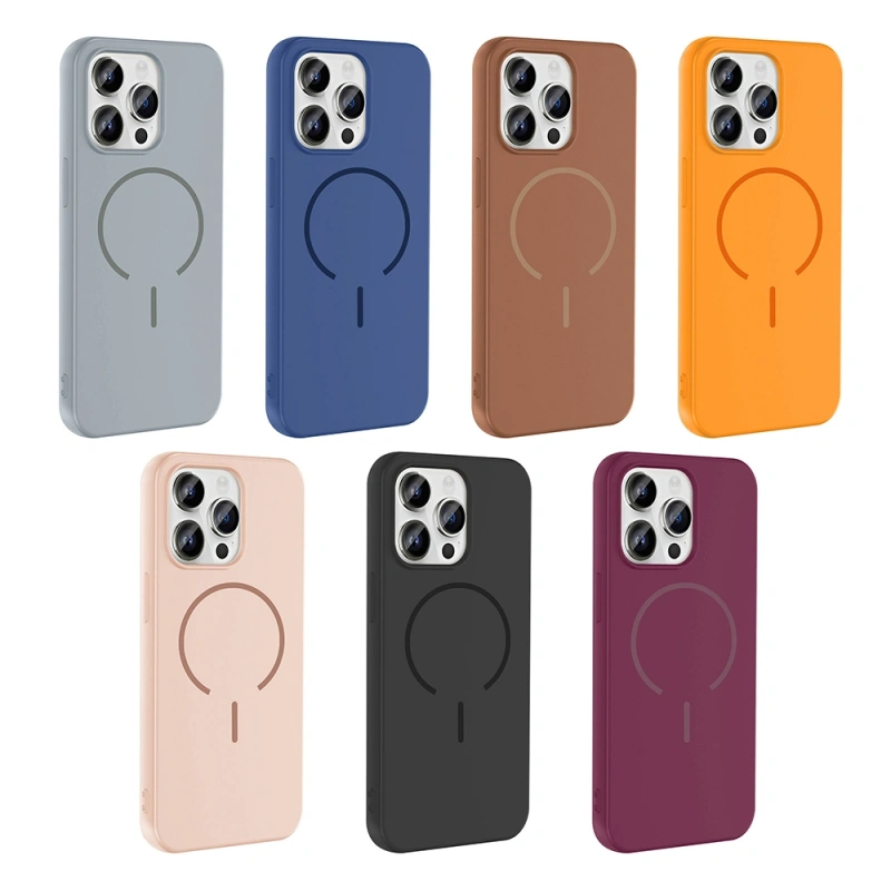 Apple iPhone 14 Pro Max Kılıf M-safe Şarj Özellikli Zore Meta Kapak