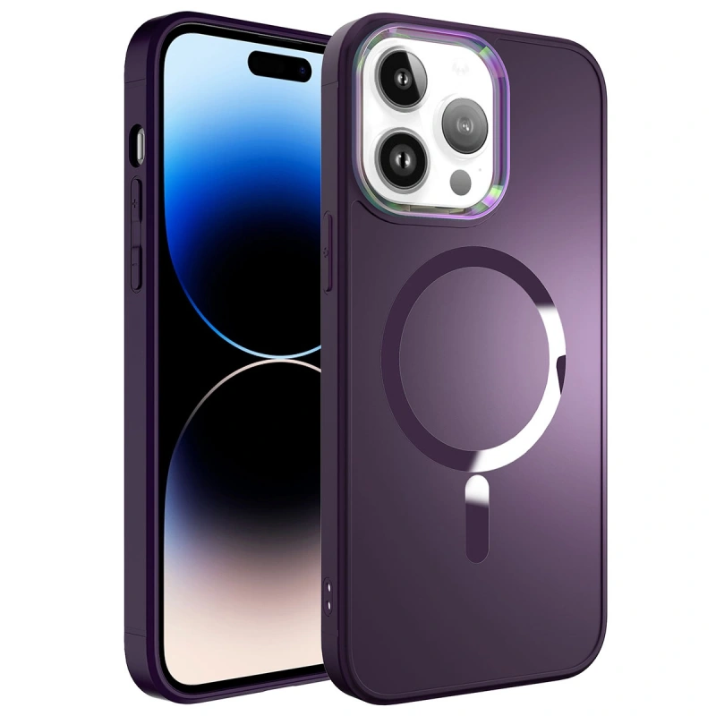 Apple iPhone 14 Pro Max Kılıf M-safe Wireless Şarj Özellikli Zore Stil Kapak