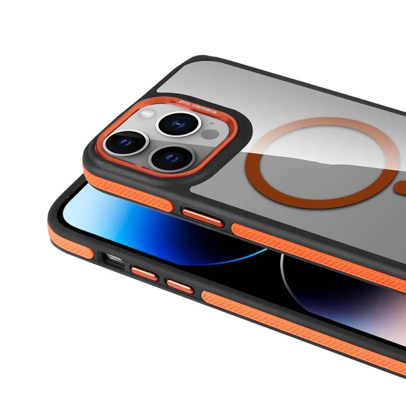 Apple iPhone 14 Pro Max Kılıf M-safe Şarj Özellikli Mat Görünümlü Zore Solo Kapak