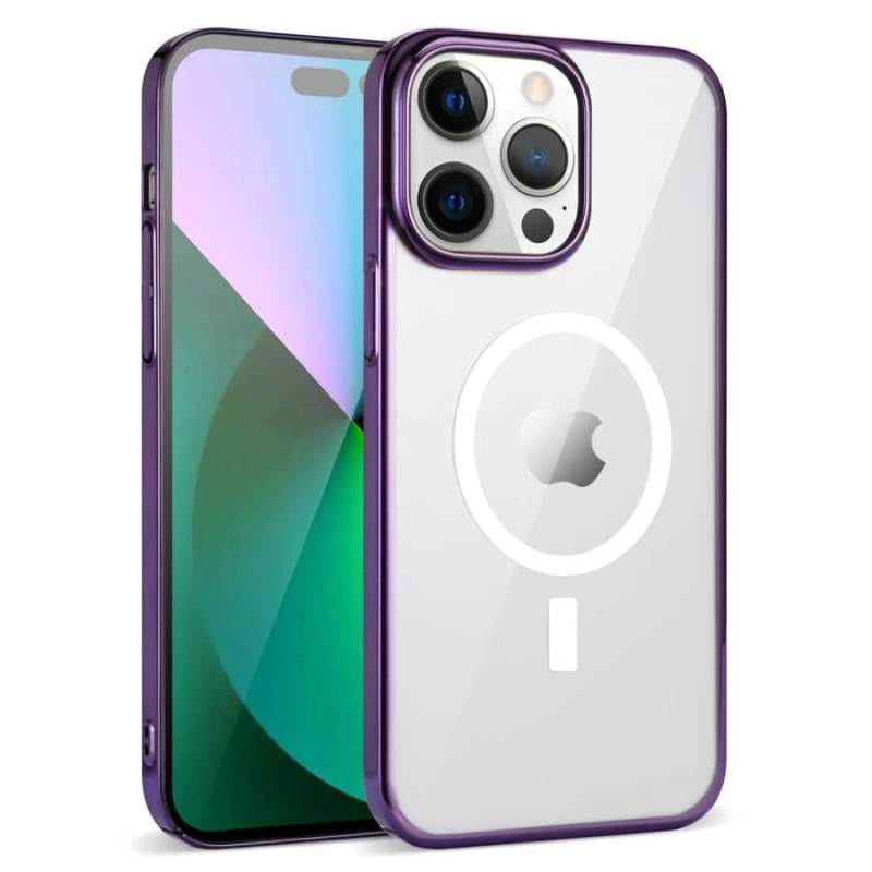 Apple iPhone 14 Pro Max Kılıf Zore Wireless Şarj Özellikli Pixel M-safe Kapak
