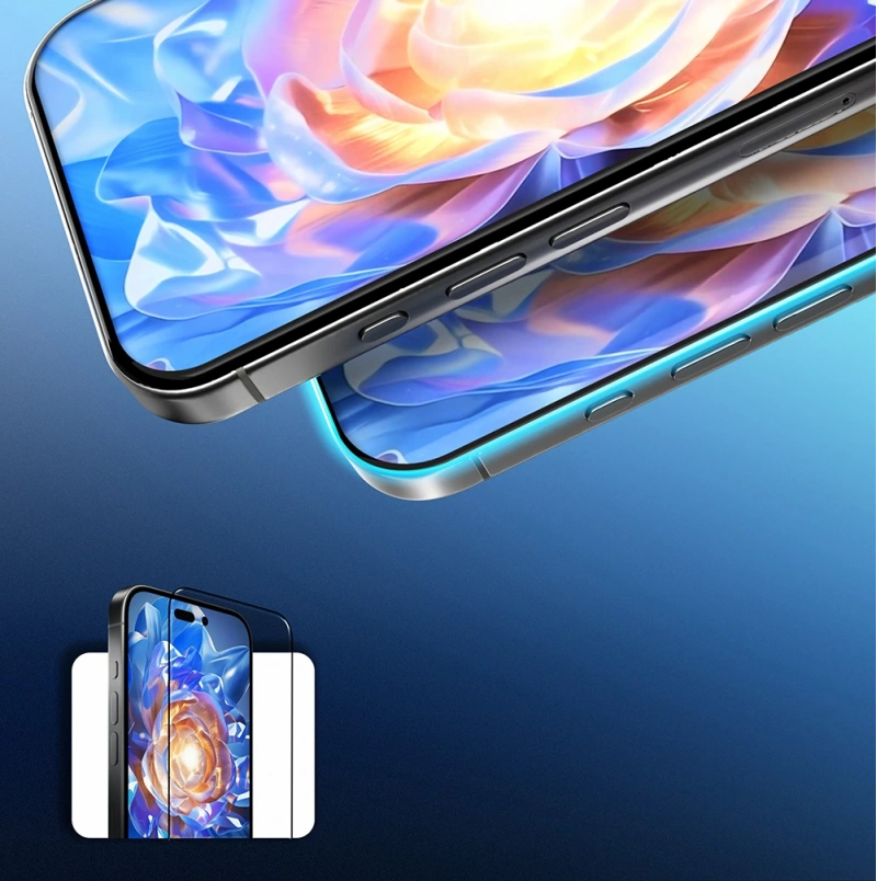 Apple iPhone 14 Pro Max Mohseven Safir Coating Privacy Hayalet Temperli Cam Ekran Koruyucu