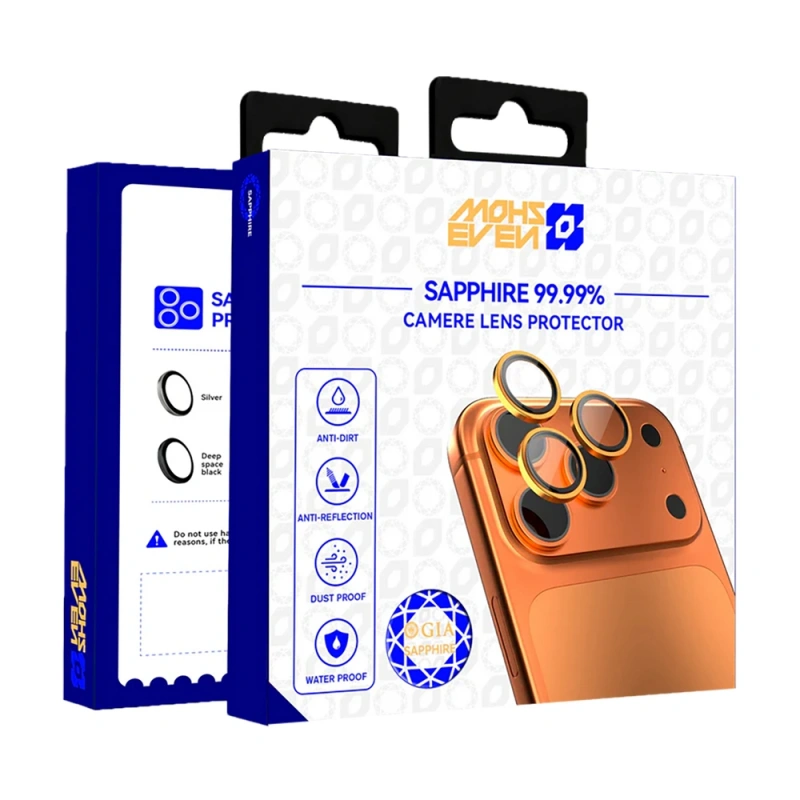 Apple iPhone 14 Pro Mohseven Safir Anti Reflective Kamera Lens Koruyucu