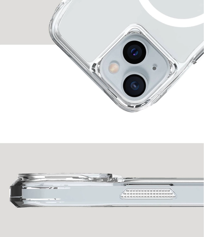 Apple iPhone 15 Kılıf M-safe Şarj Özellikli Airbagli Şeffaf Zore İncek Kapak