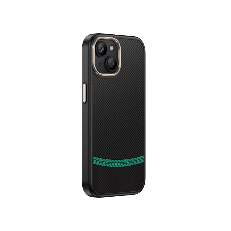 Apple iPhone 15 Kılıf M-safe Şarj Özellikli Karbon Fiber Görünümlü Zore Antina Kapak
