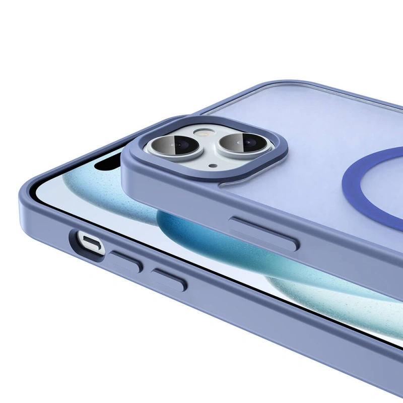 Apple iPhone 15 Kılıf M-safe Şarj Özellikli Mat Arka Yüzey Zore Sio Kapak