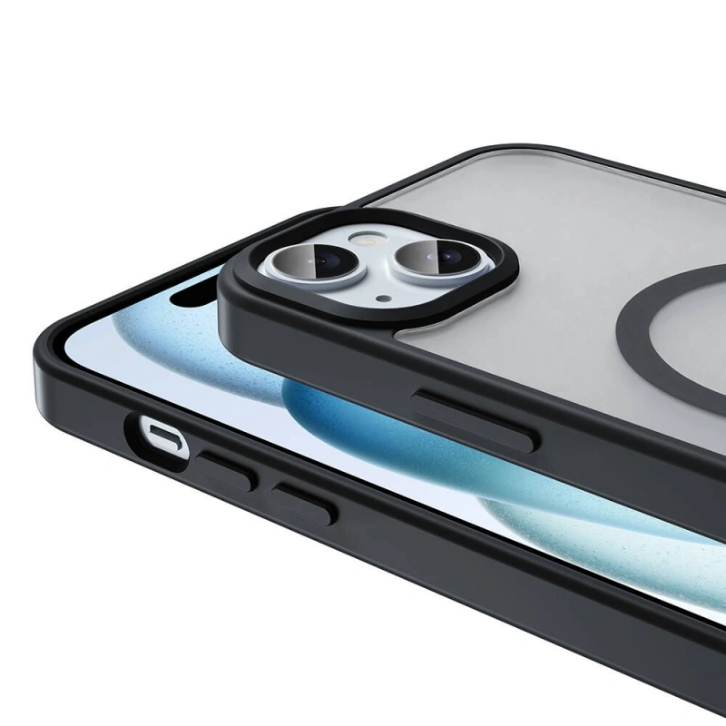 Apple iPhone 15 Kılıf M-safe Şarj Özellikli Mat Arka Yüzey Zore Sio Kapak